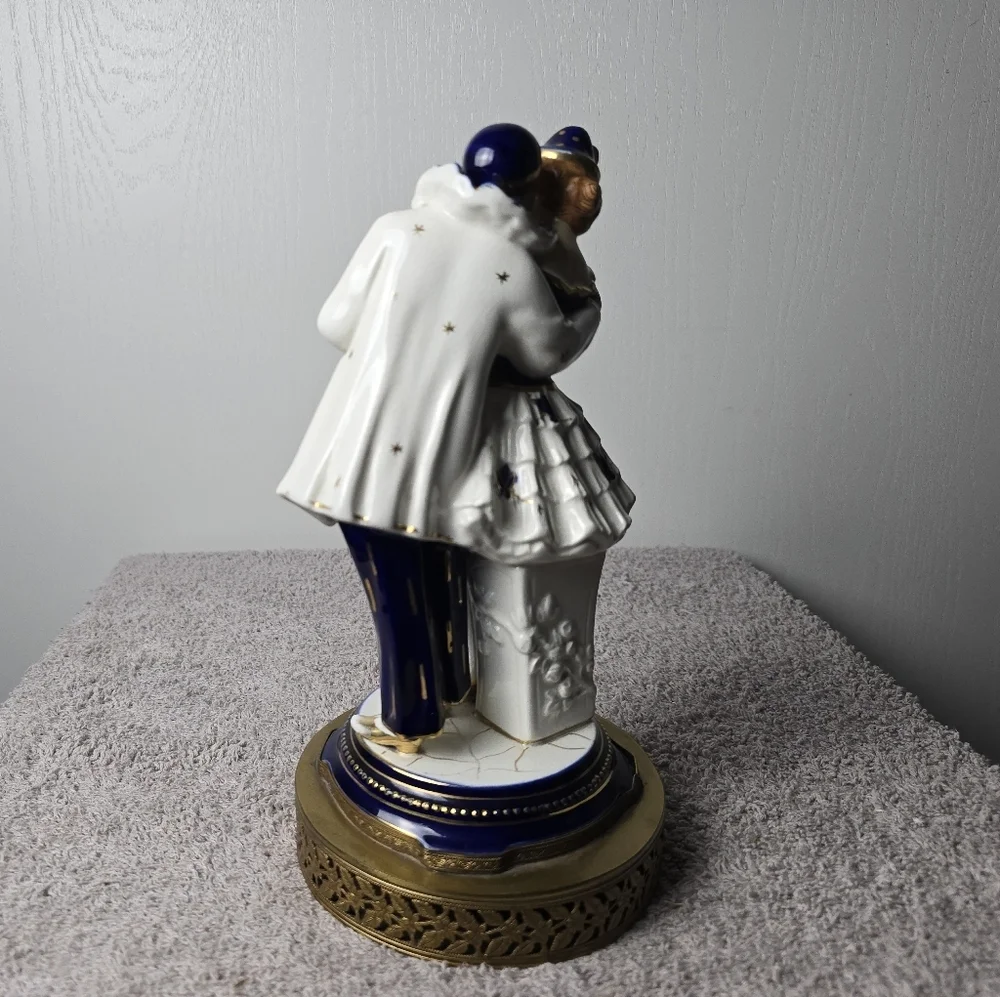 Antique 1920s Art Deco Pierrot &Pierrette Porcelain Figure- Japan